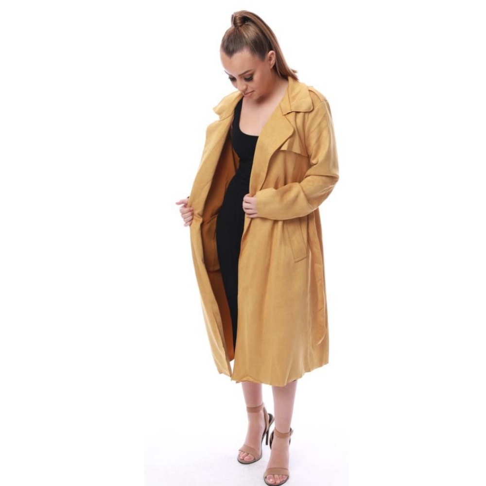 Suede Trench Coat - Picture 2 of 3